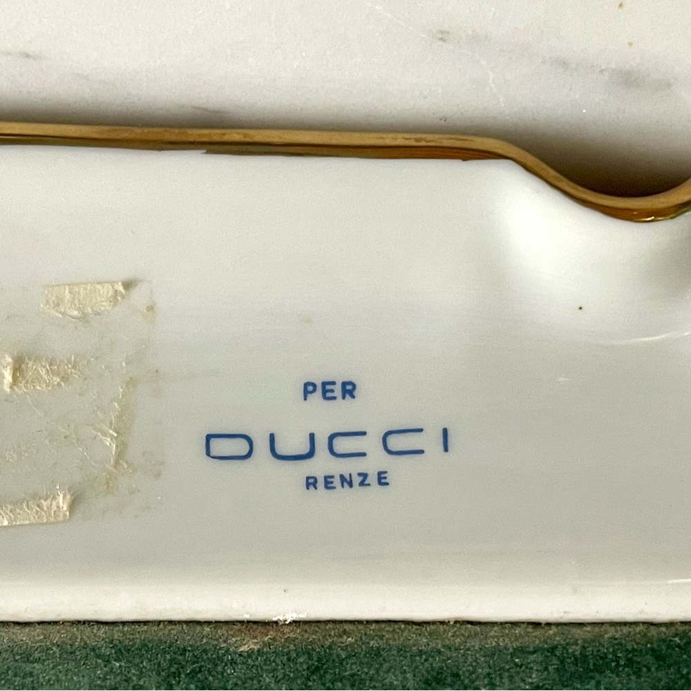 Ducci Firenze VTG Midcentury Golden Ashtray with elephant design, stamped, EUC - Picture 10 of 11